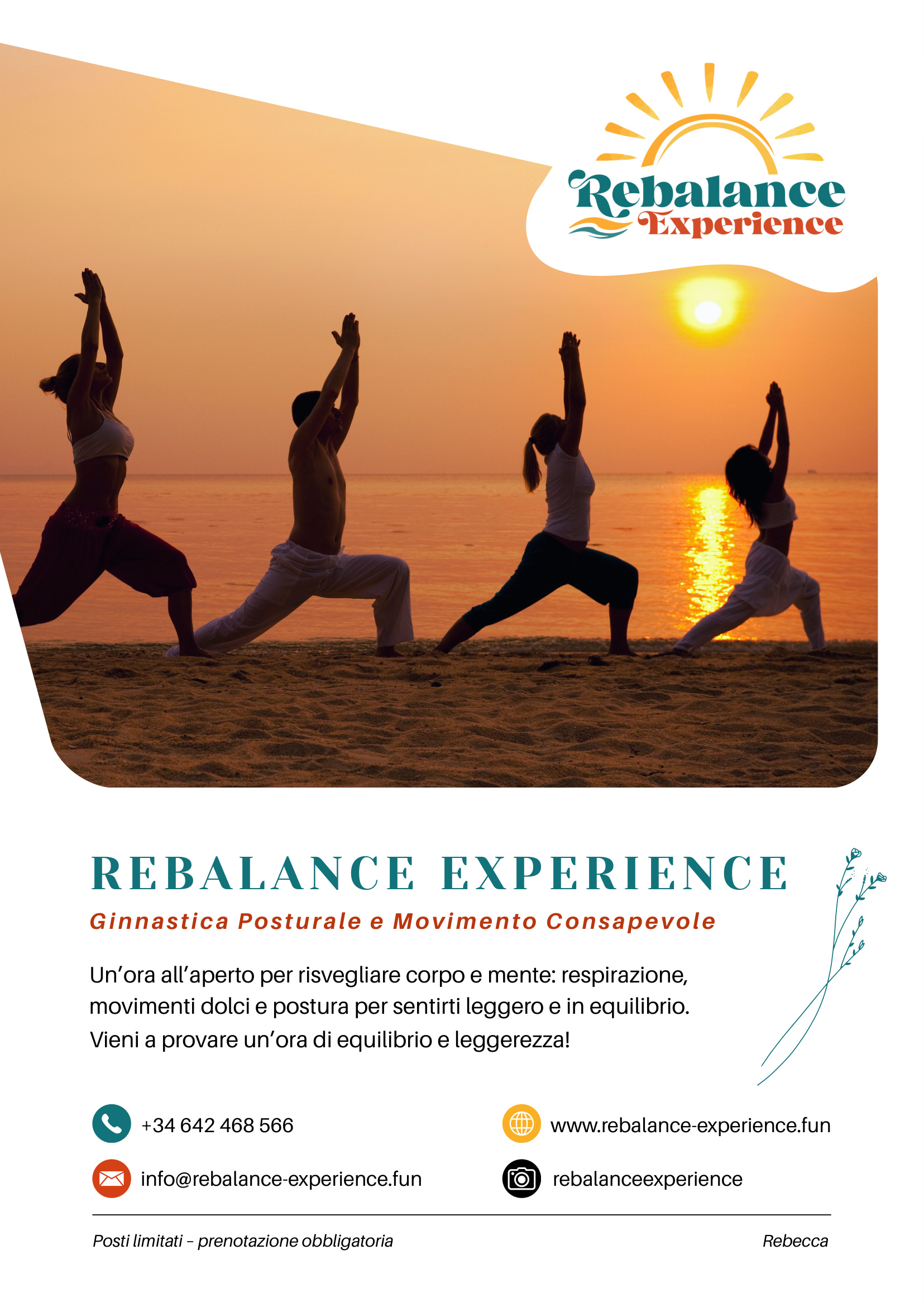 Volantino Rebalance Experience - Marzo 2026 - Ginnastica Posturale e Movimento Consapevole